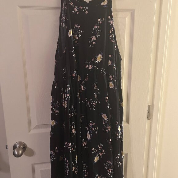 Torrid Black Floral Halter Dress High Low 2X - Picture 1 of 4